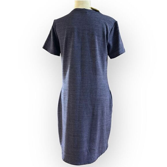 Navy Heathered Active Ware T-Shirt Dress S - Picture 2 of 7